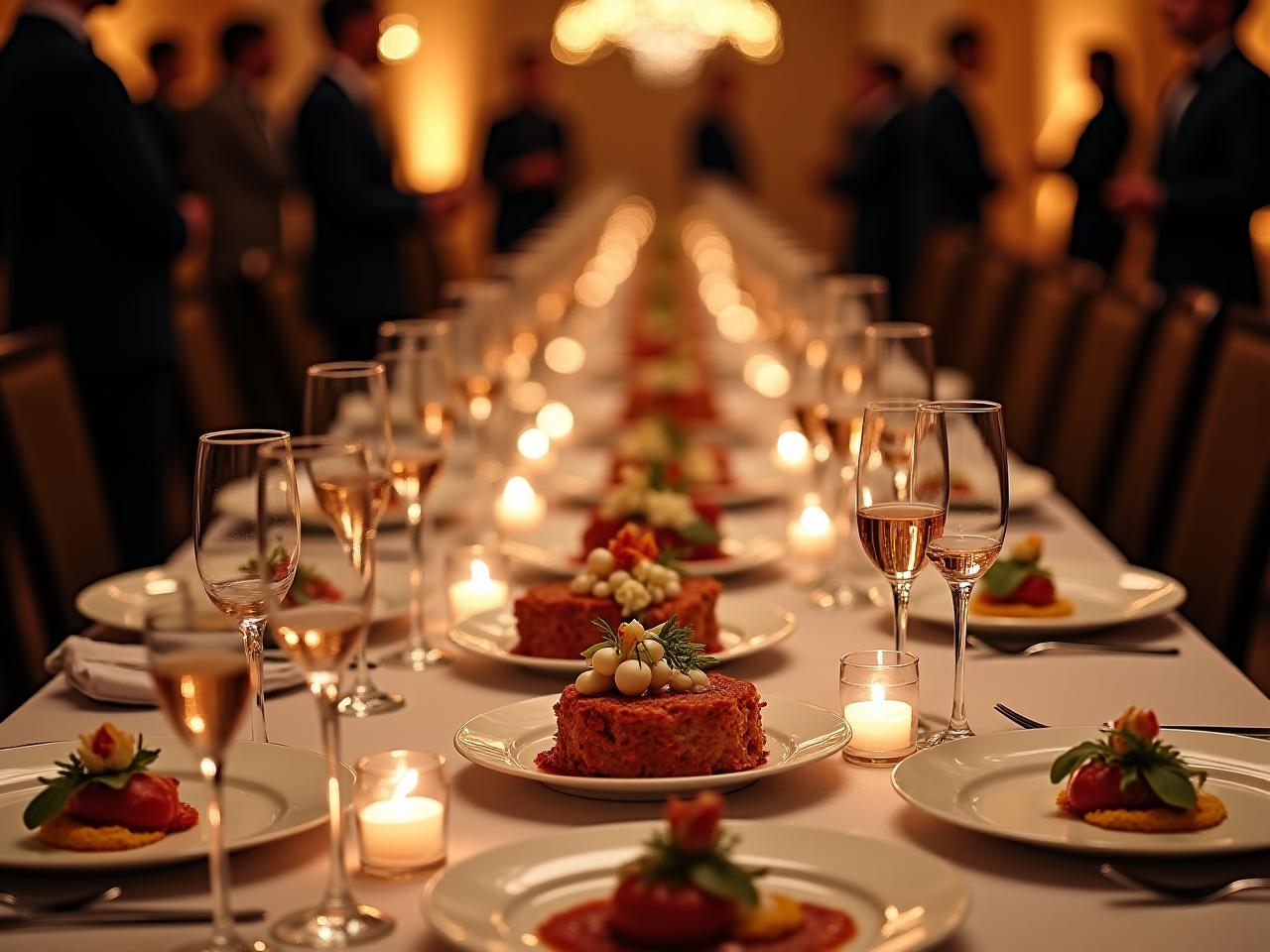 Événement gastronomique et réception de luxe